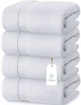 Luxury White Bath Towels Large - Circlet Egyptian Cotton | Highly