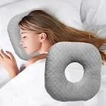 Wuronsa Ear Piercing Pillow for Side Sleepers, Pillow with an Ear Hole for CNH and Ear Pain Ear Inflammation Pressure Sores