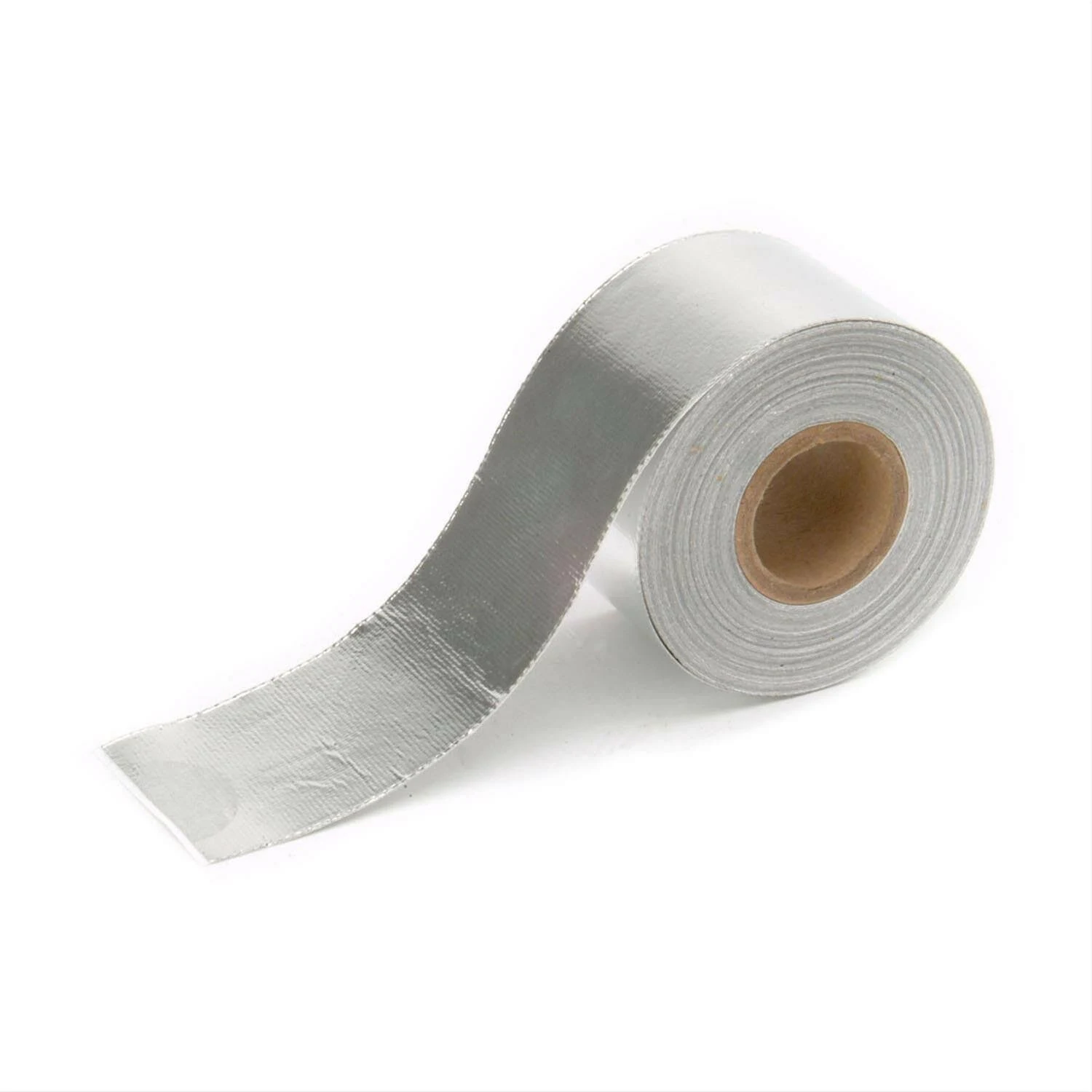 Heat Barrier Tape - Cool Tape - 1-1/2 in Wide - 15 ft Roll - Self Adhesive Backing - Aluminized Fiberglass Gloss - Silver - Each