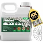 Oycevila Strong Concentrate Mulch Glue, Gravel Binder Mulch Glue, Non-Toxic Mulch Glue, Mulch Landscape Lock Adhesive Pea Gravel Stabilizer, Mulch