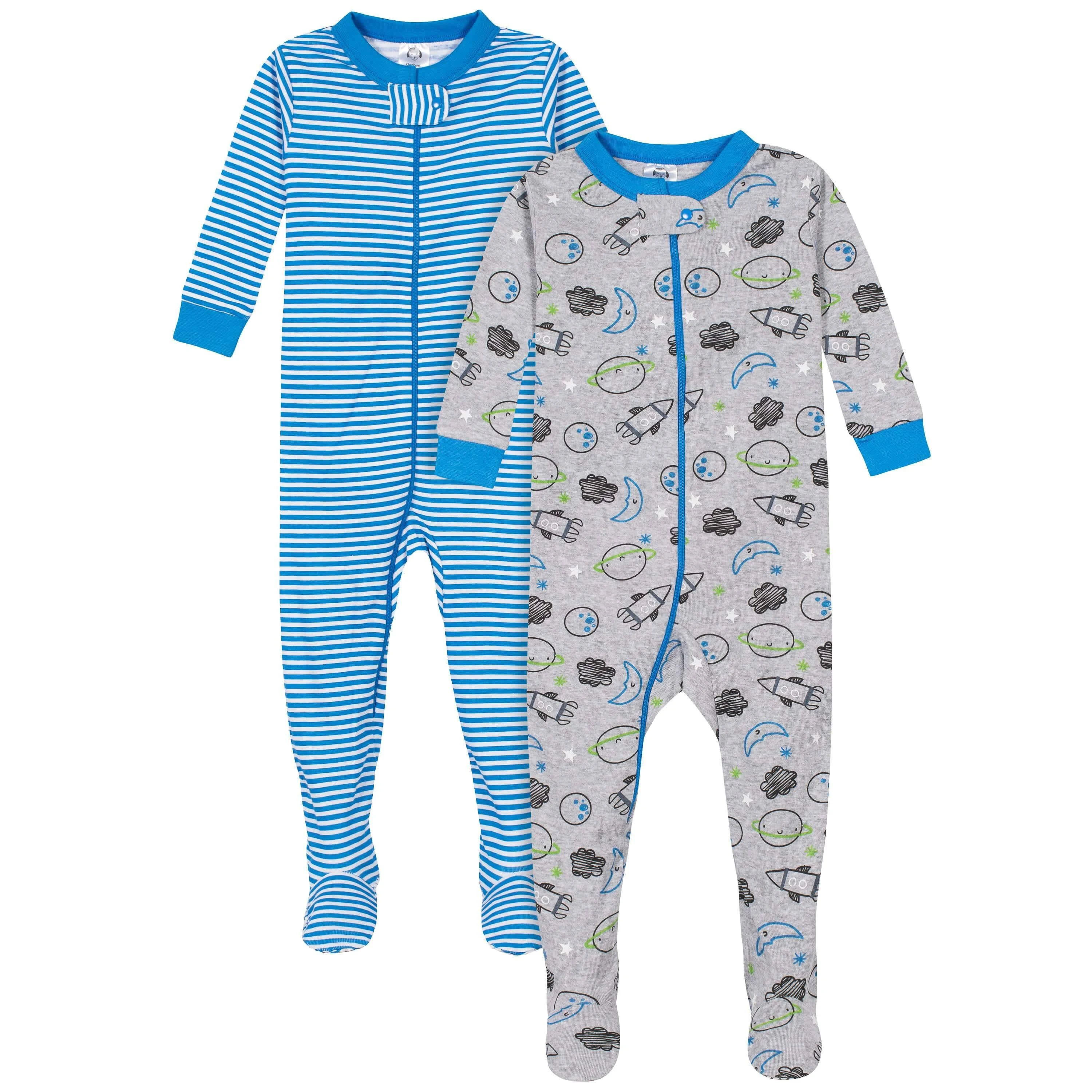 Gerber Baby-Boys 2-Pack Footed Pajamas