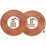 25 Ft. 1/4 and 3/16 Brake Line Kit - Upgraded Flexible Copper (Includes 16 &amp; 16 