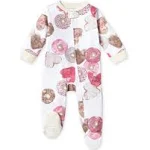 Burt's Bees Baby Girls Footed One-Piece Pajamas, Sleep and Play Loose Fit, 100% Organic Cotton, Sizes NB to 6-9 Months