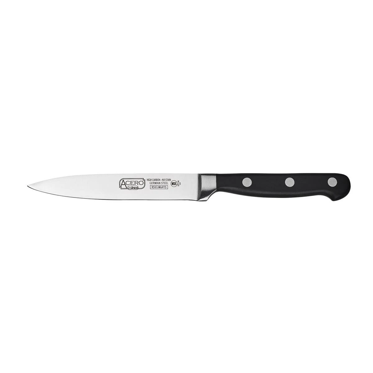 Winco Acero Triple Riveted Utility Knife, 5 inch Length Blade