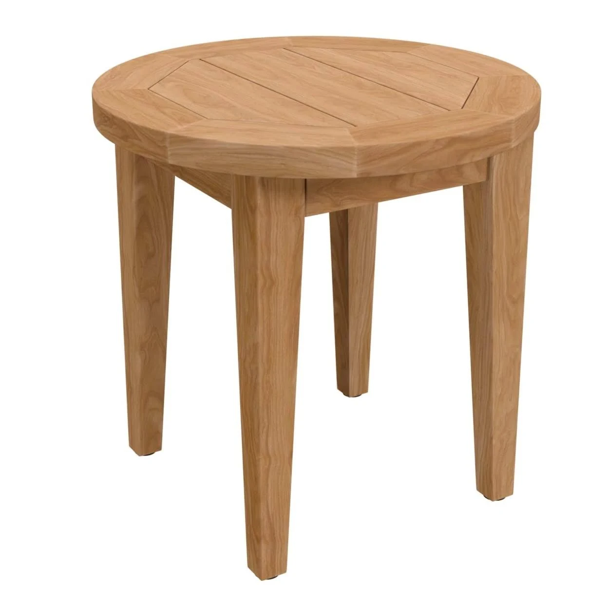 Modway Brisbane Teak Wood Outdoor Patio Side Table in Natural