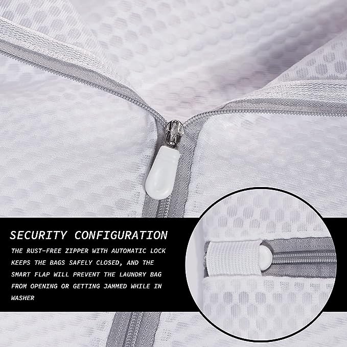 SUERIV 5Pcs Durable Honeycomb Mesh Laundry Bags