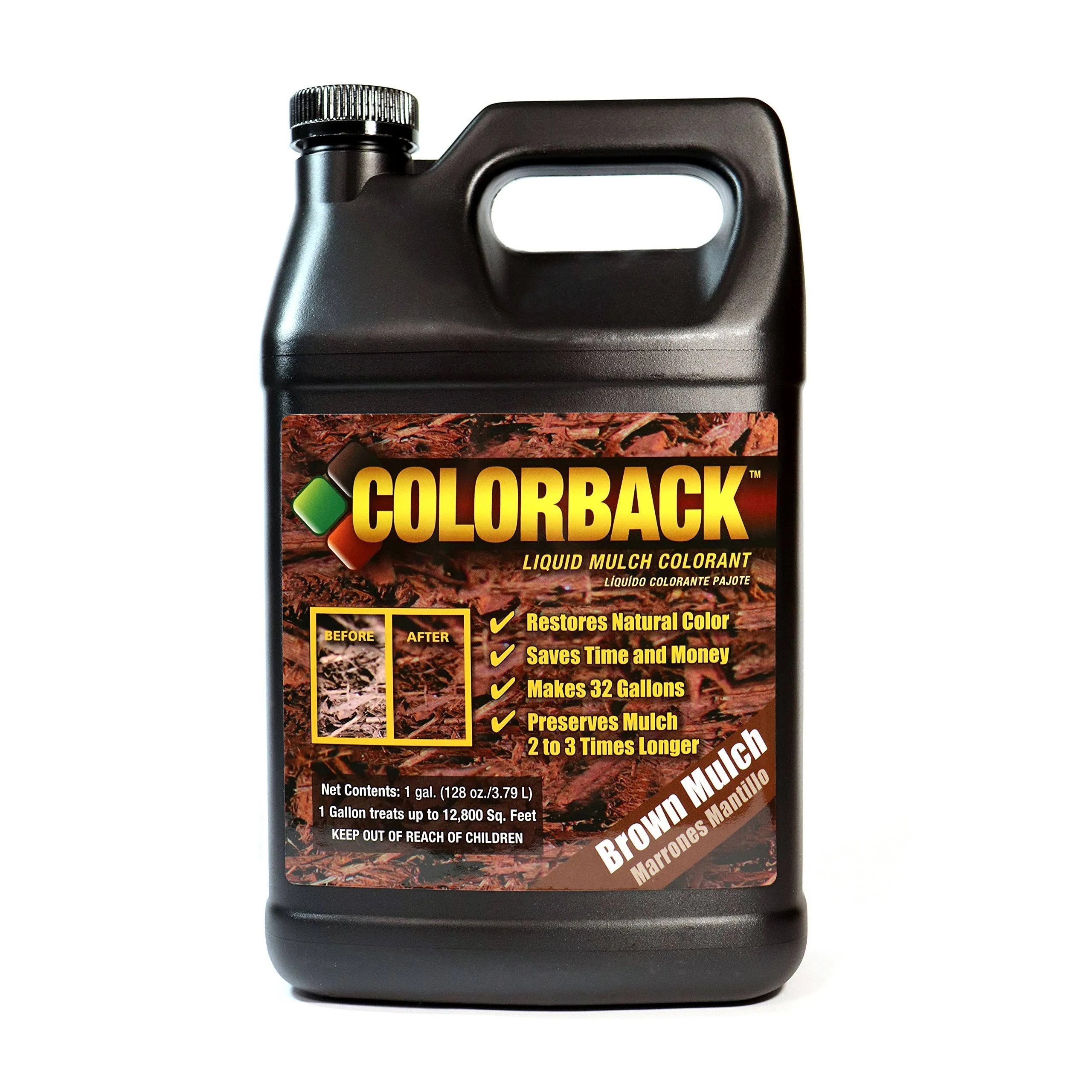 Mulch Liquid Color Concentrate, 12,800 Square Feet Coverage, 1-Gallon, Brown