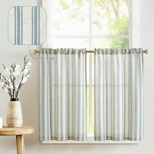 Curtainking Striped Kitchen Curtains