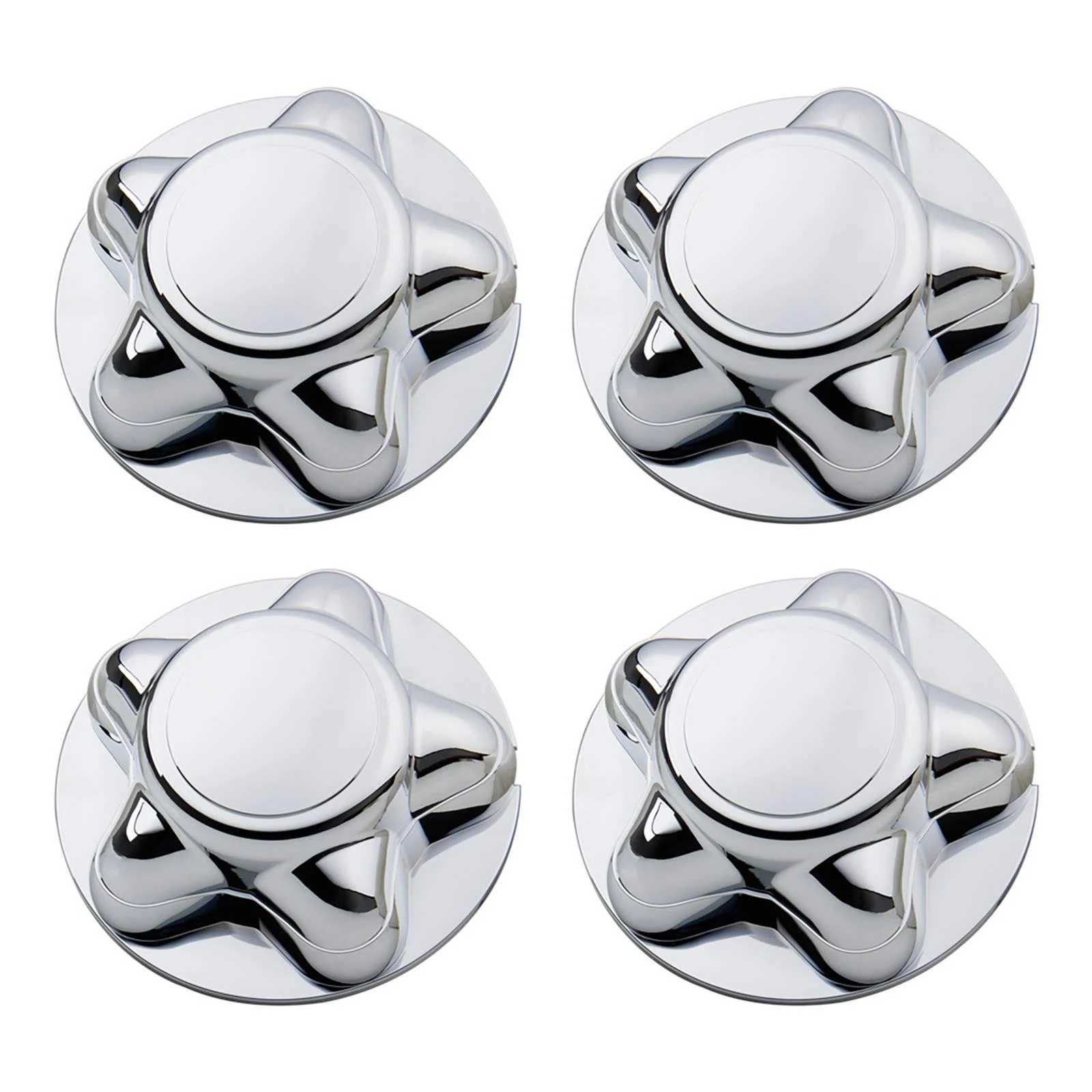 B4b Bang 4 Buck 4 Packs 7" Center Cap with 5-Lug Steel Wheel Chrome for Ford 1997-2003 F150 F-150 97-02 Expedition