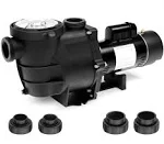 2hp Inground Pool Pump | Dual Voltage | 6420GPH Flow | 66ft Head Lift | Swimm...