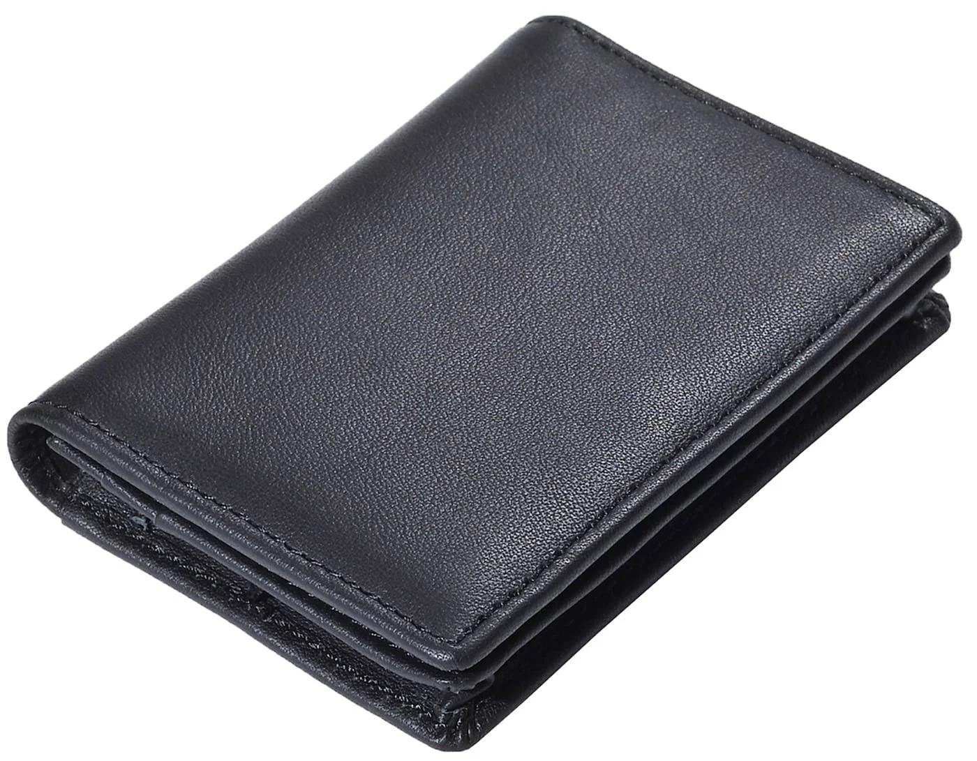 RFID Genuine Leather Bifold ID/Business Credit Card Case Holder for Men Slim Fro