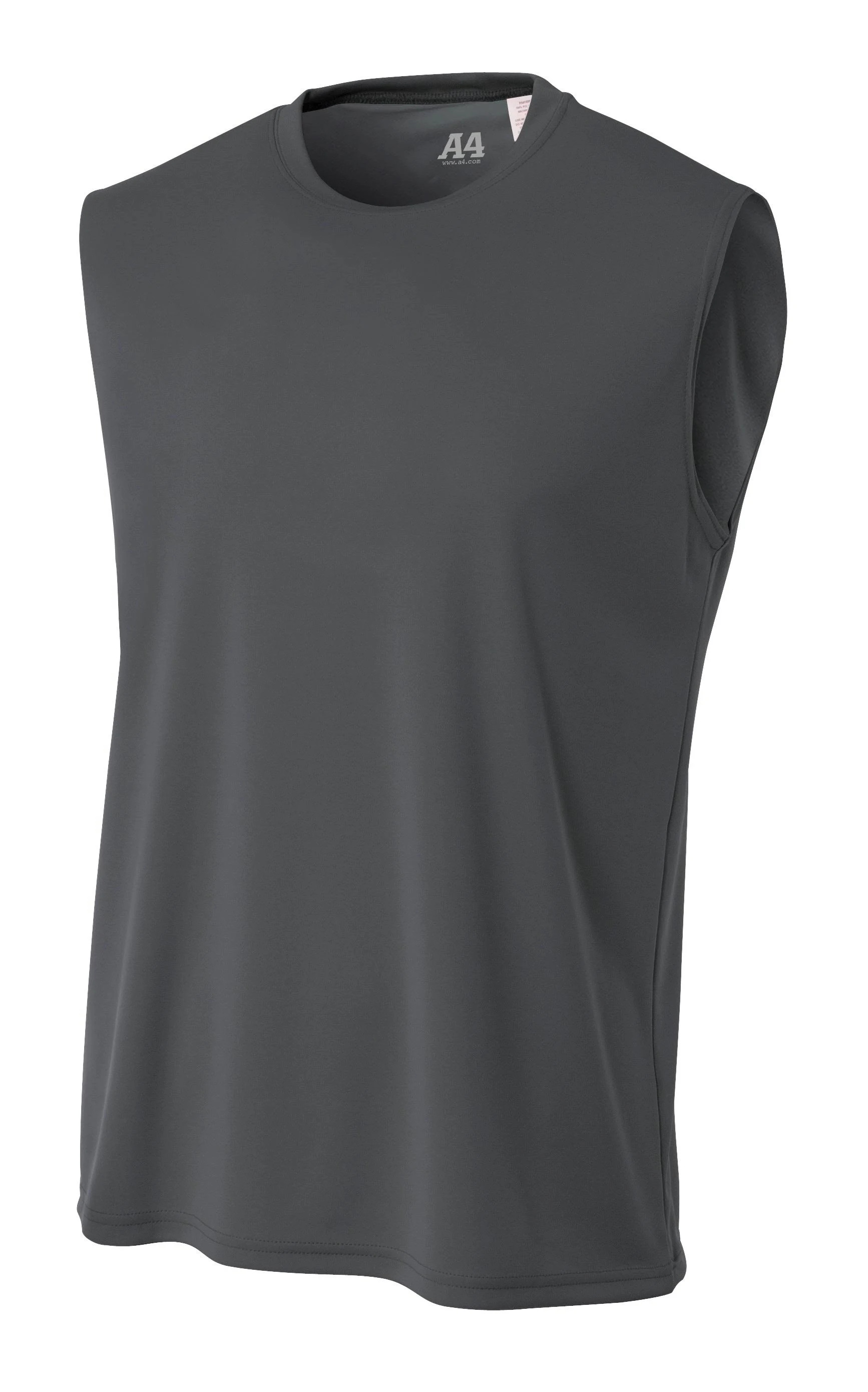 A4 N2295 Men's Cooling Performance Muscle T-Shirt - Graphite - 2XL