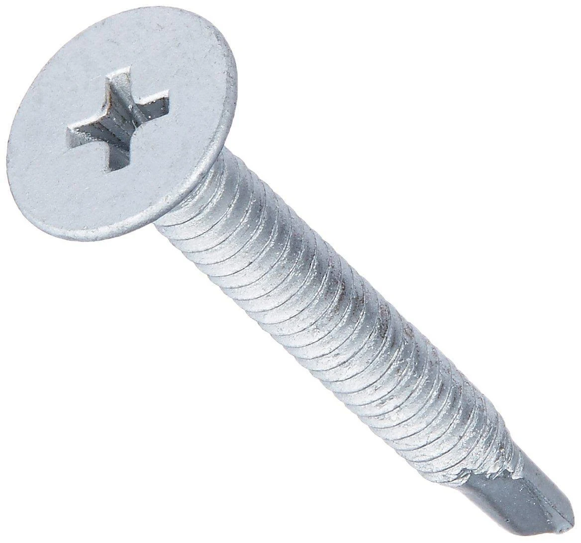 The Hillman Group 47304 10-24-Inch x 1-1/2-Inch Wafer Head Phillips Self Drilling Screw, 1-Pound, Silver