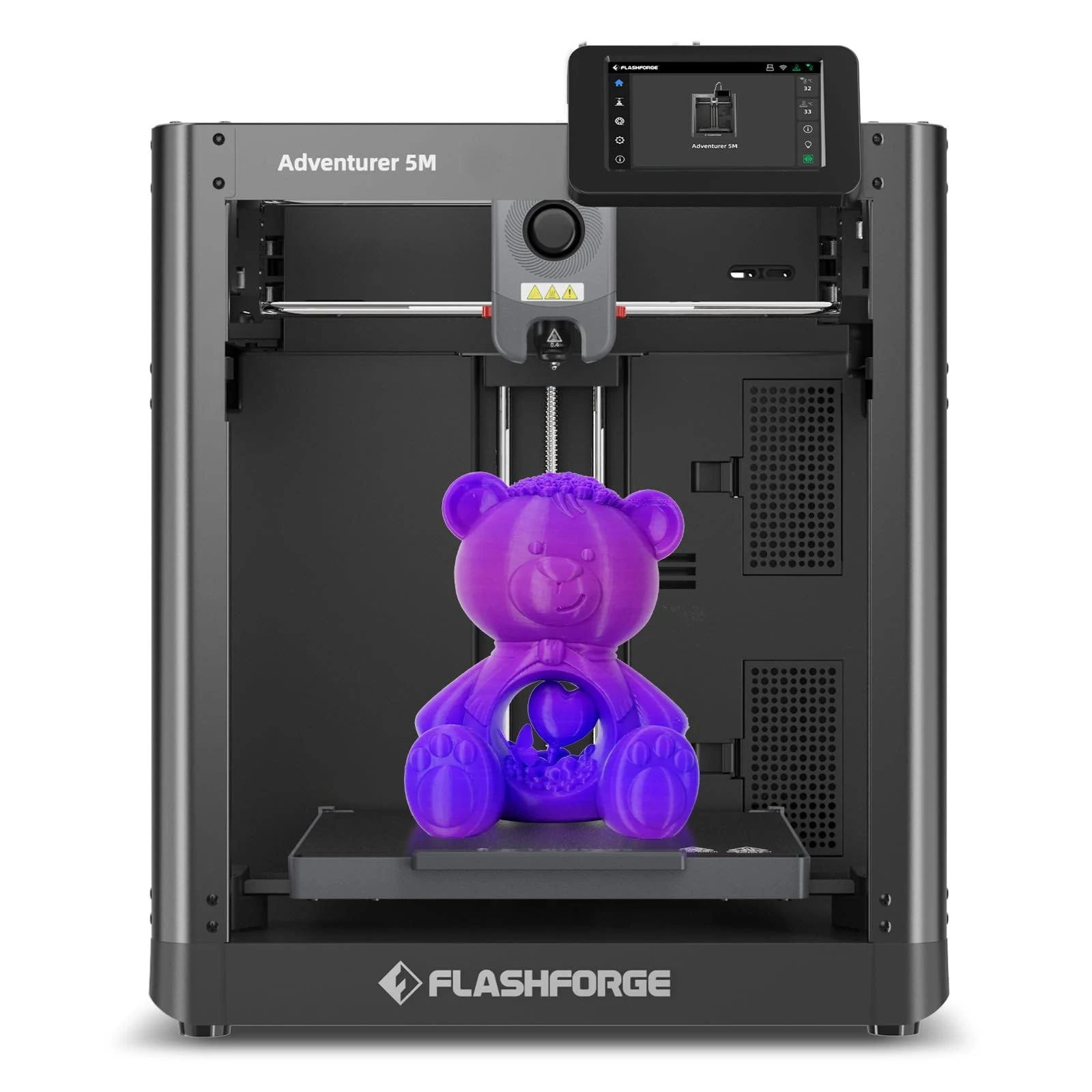 FLASHFORGE Adventurer 5M 3D Printer, Fully Auto Leveling FDM 3D Printer with Max 600mm/s High Speed Printing, Quick Detachable 280°C Nozzle, Vibration Compensation, Printing Size 220 * 220 * 220mm