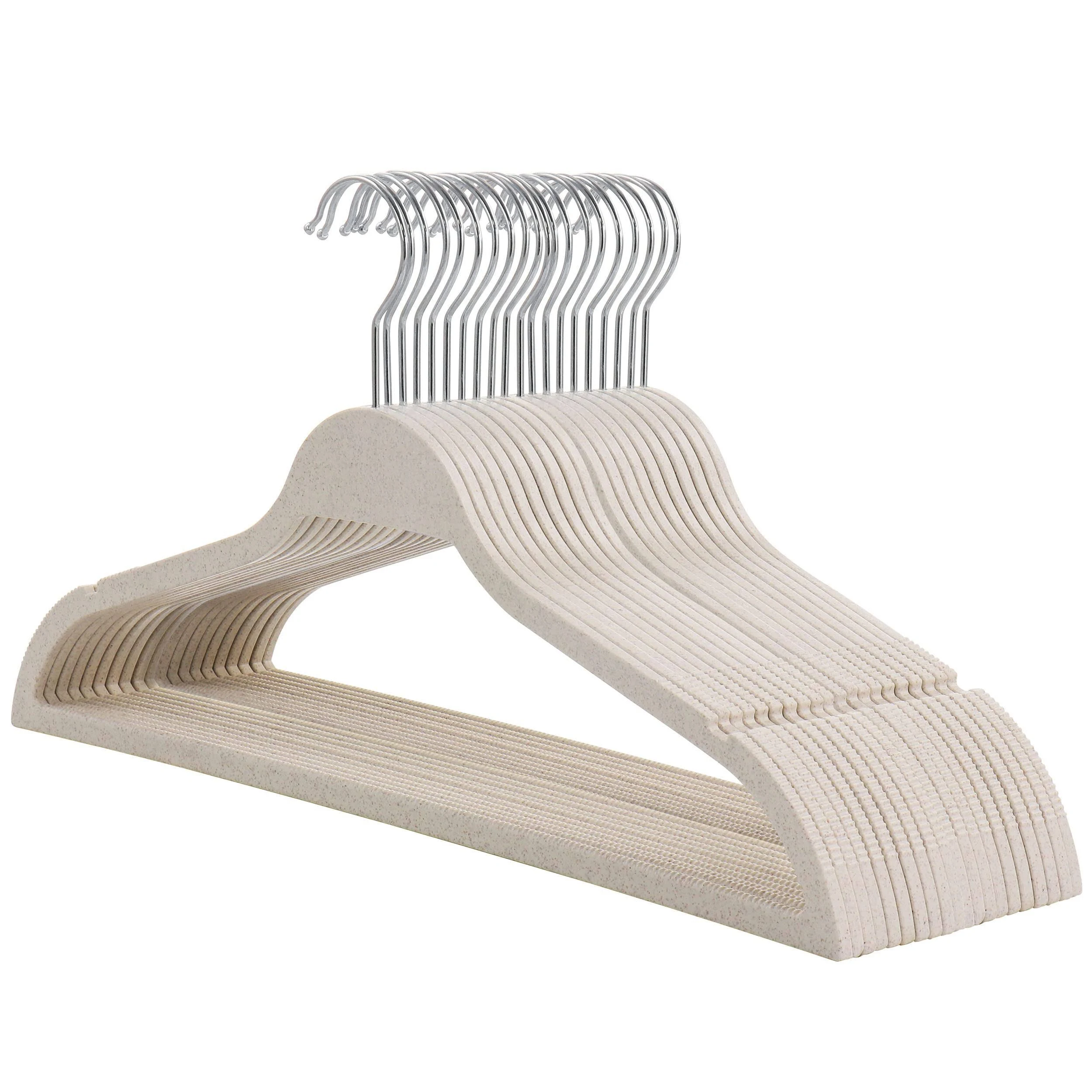 Elama Home 20 Piece Biodegradable Coat Hangers in Wheat