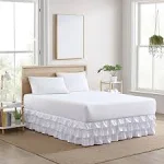 Poppy & Fritz Solid White Bedskirt, Full