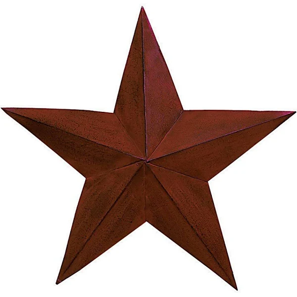 The Country House Collection 12 Inch Burgundy Barn Star