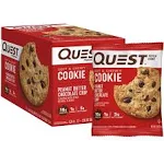 Quest Protein Cookie, Peanut Butter Chocolate Chip - 12 pack, 2.04 oz cookies