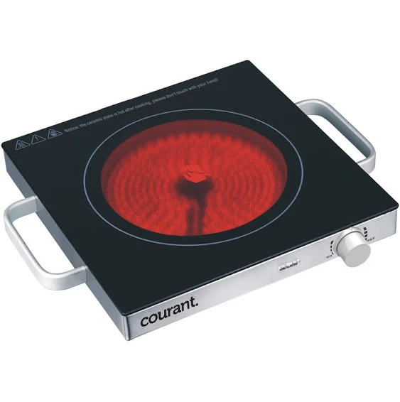 Electric One Single Infrared Burner, Ceramic Glass Hot Plate Cooktop, 1500W -...