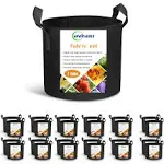 Cavisoo 24-Pack 7 Gallon Grow Bags, Heavy Duty Thickened Non-Woven Plant Fabric Pots with Reinforced Handles