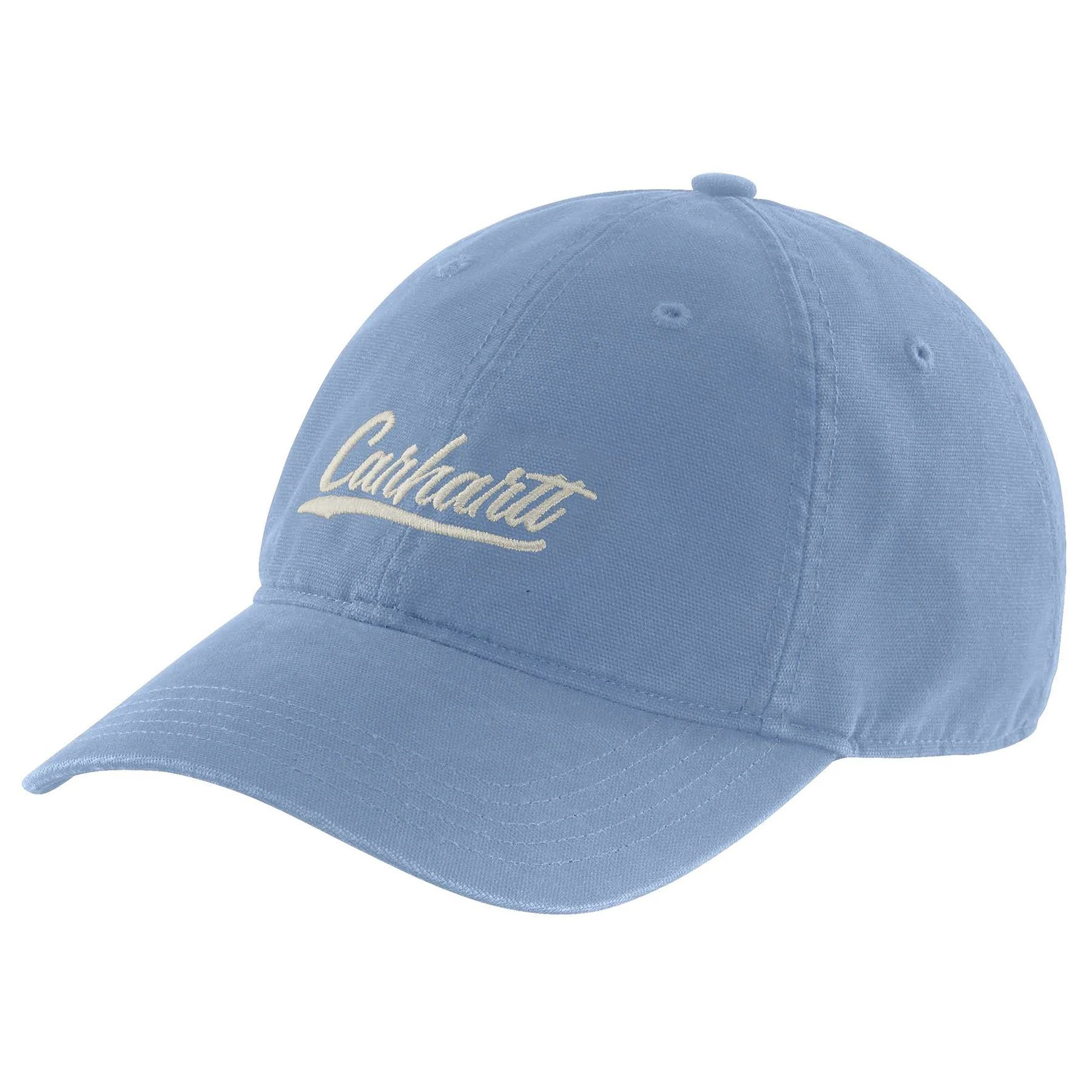 NWT Carhartt Canvas Script Logo Cap for Ladies Powder Blue