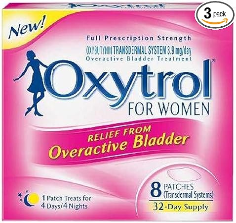 for Women Overactive Bladder Transdermal Patch, 8 Count (Pack of 3)