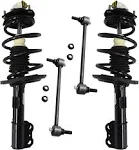 Detroit Axle - Front Struts Sway Bars for 2004 2005 2006 Toyota Camry Solara Lexus ES330 Complete 2 Quick Install Ready Struts with Coil Springs Assembly 2 Sway Bar Links Replacement Suspension Kit