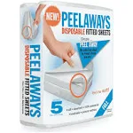 PEELAWAYS Waterproof Disposable Bed Sheets – for Use in Home Mattresses, Hospital Beds, Massage Tables, Hotels, and Campers – Comes with 5 Quick and Easy Peel Away Layers for Your Use