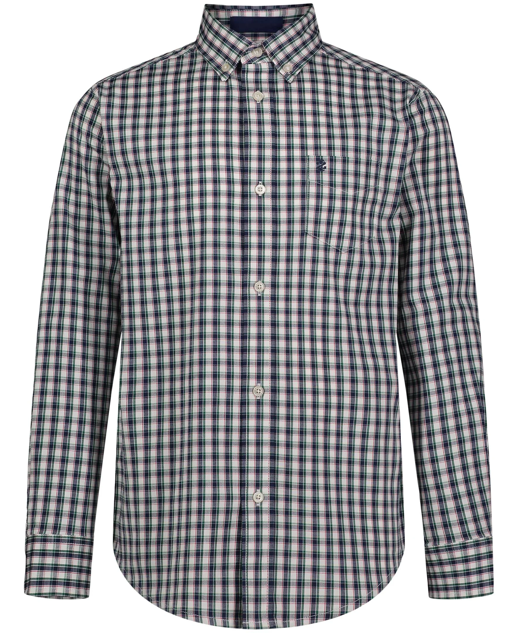 Izod Boys' Long Sleeve Plaid Button-Down Dress Shirt