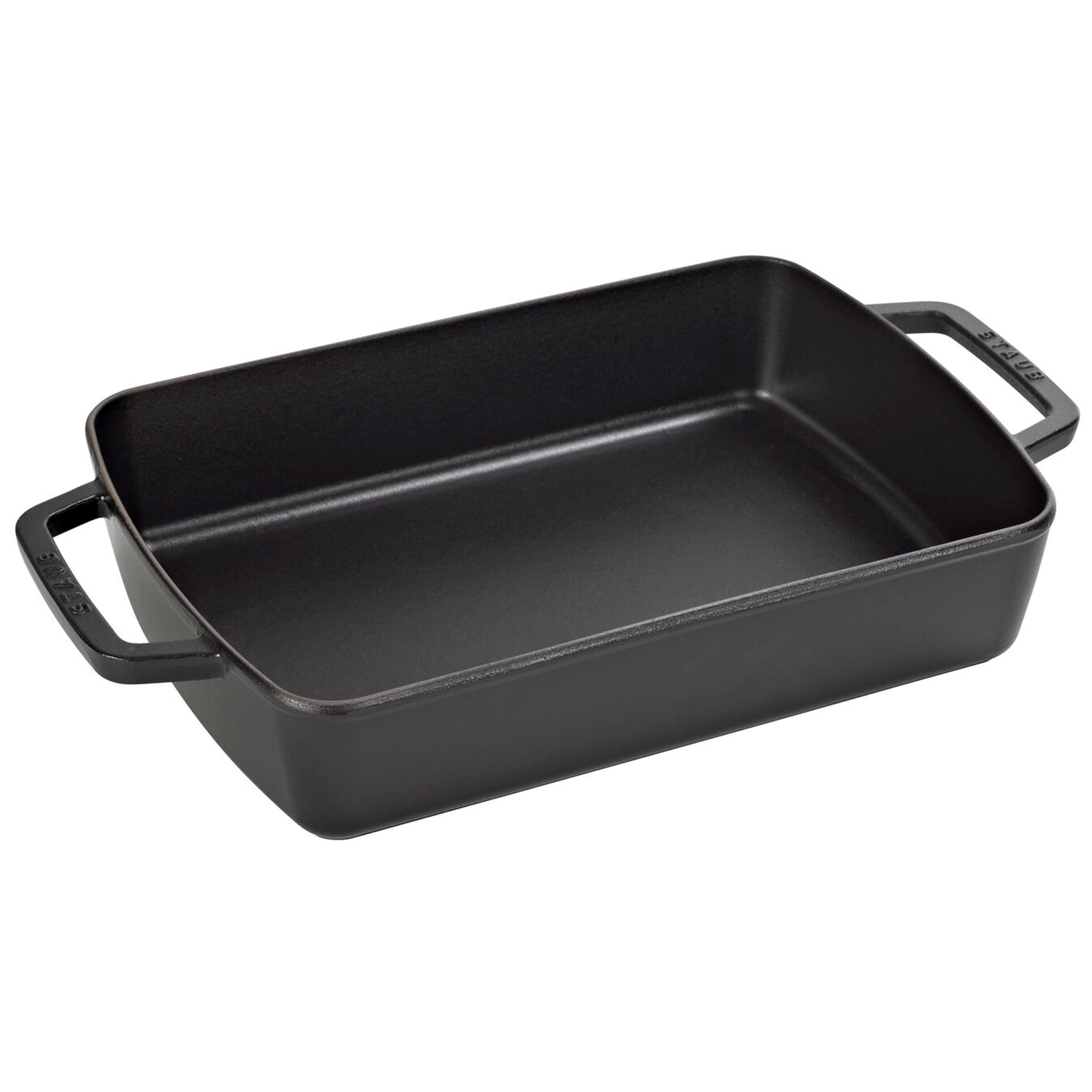 Staub Cast Iron 15-inch x 10-inch Roasting Pan - Matte Black, Made in France