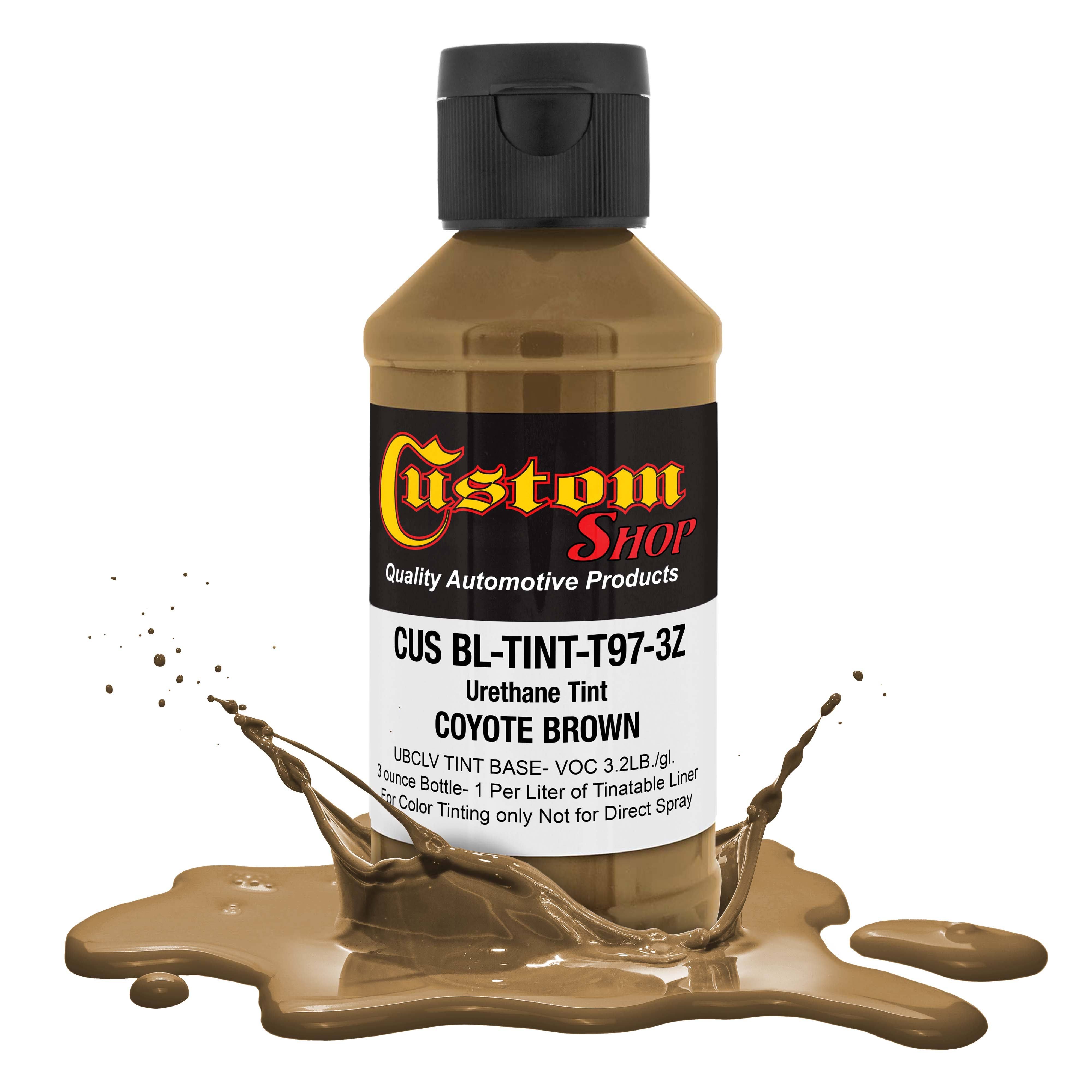 Custom Coat Camouflage Series 3 Ounce (Coyote Brown Federal Standard Color #20150) Urethane Tint Concentrate for Tinting Truck Bed Liner Coatings - Epoxy Resin