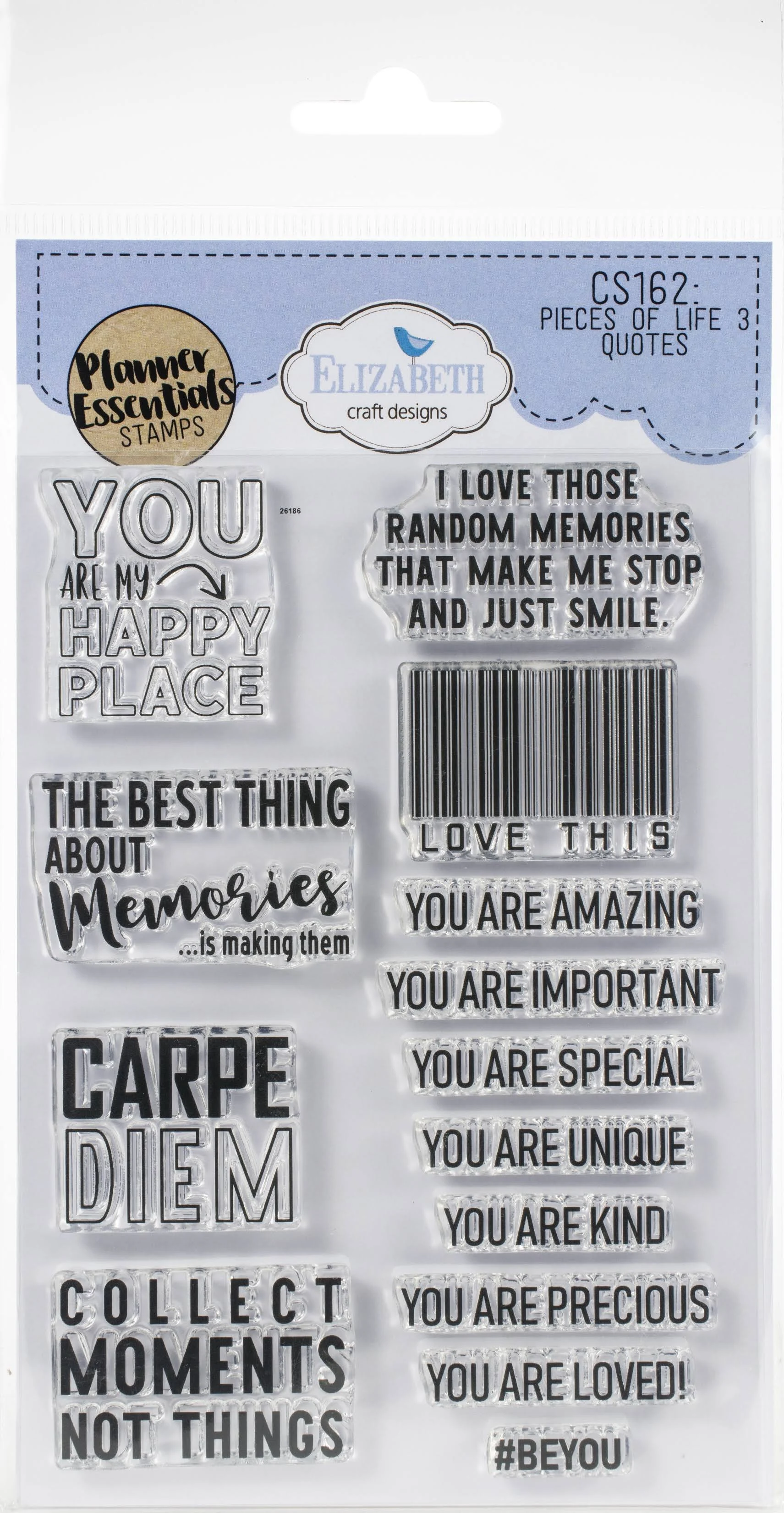 ELIZABETH CRAFT DESIGNS CLEAR STAMPS QUOTES, us:one size