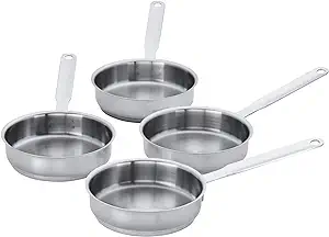 Demeyere Resto 4-Piece Stainless Steel Mini Fry Pan Set