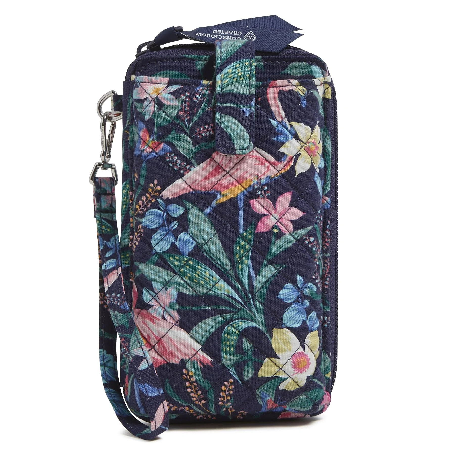 Vera Bradley RFID Large Smartphone Wristlet : Flamingo Garden