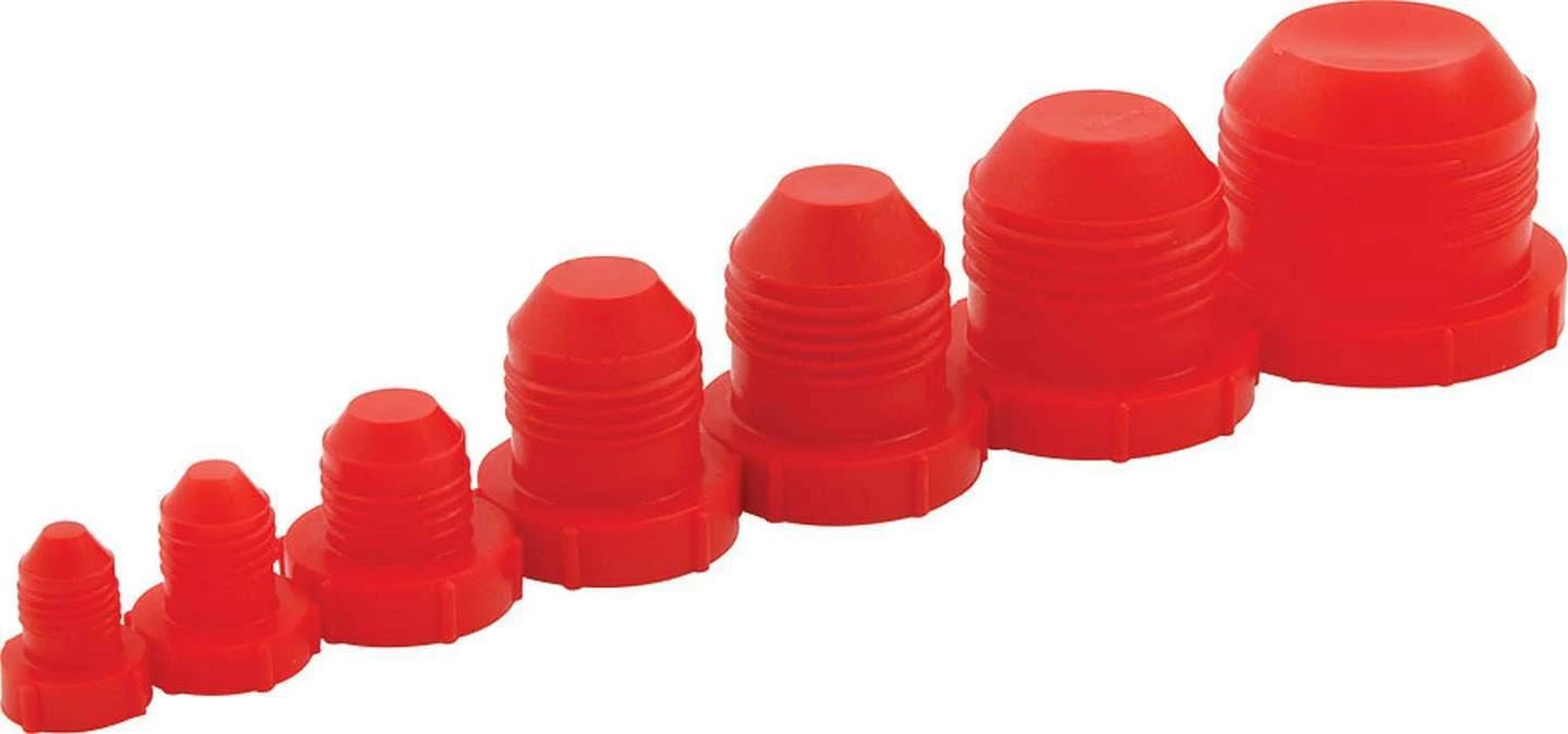 Allstar Performance ALL50810 Red Plastic Fitting Plug Kit for -3AN to -16AN