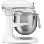 KitchenAid KSMC895WH 8-qt Commercial Bowl-Lift Stand Mixer with Bowl Guard White