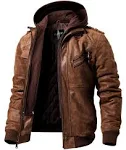 Flavor Men's Leather Motorcycle Jacket