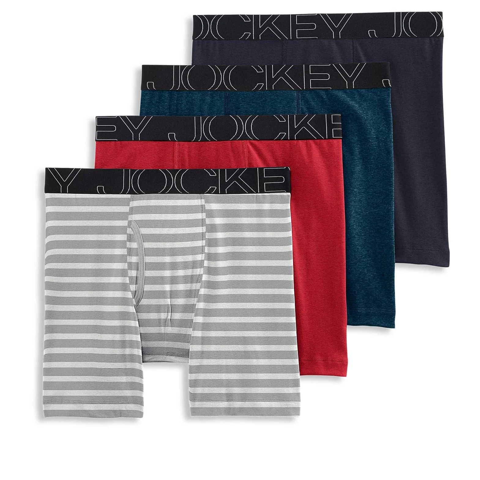 Jockey Men's Underwear ActiveBlend 7" Midway Brief - 4 Pack