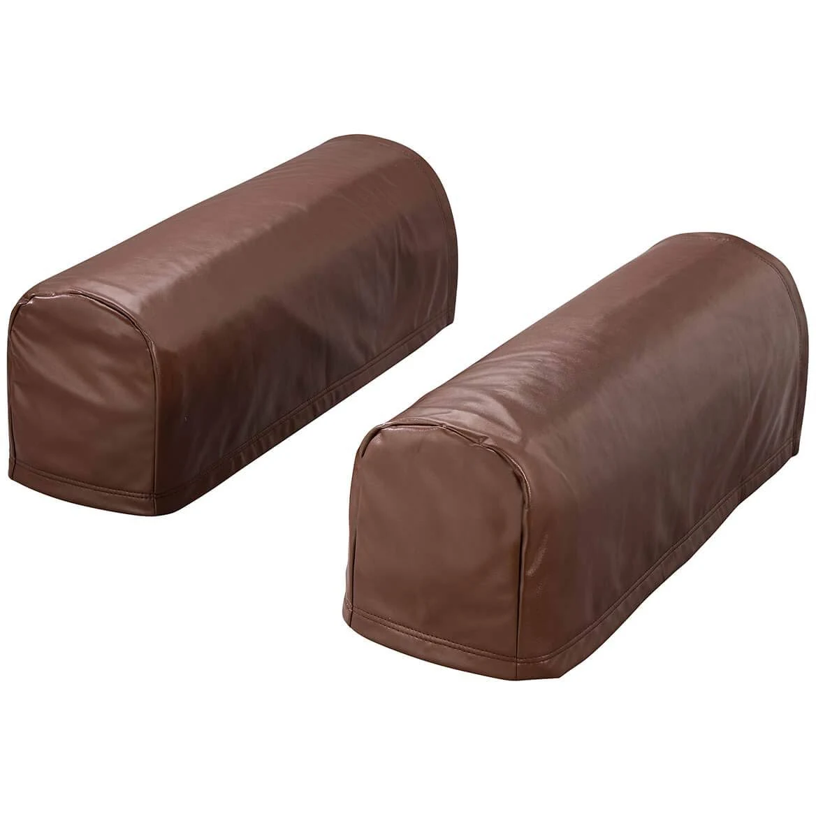 Faux Leather Arm Rest Covers, Set of 2 - Brown