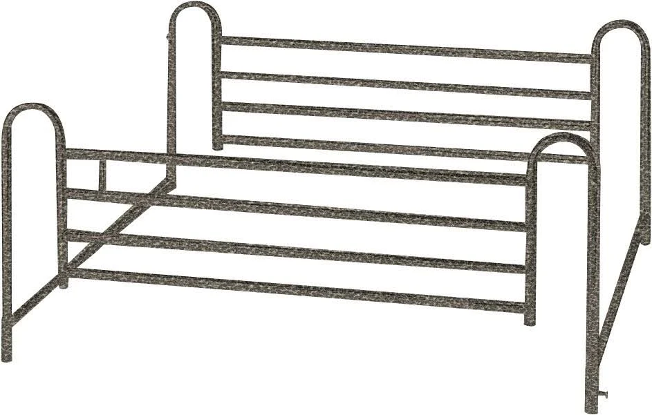 Full Length Hospital Bed Side Rails | Drive Pair Medical Rail Brown Spring W