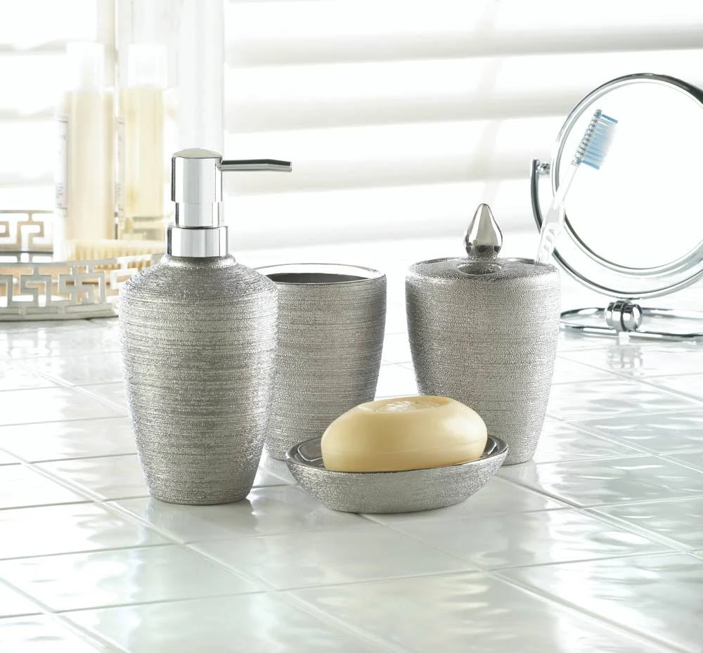 Silver Shimmer - Bath Accessory Set