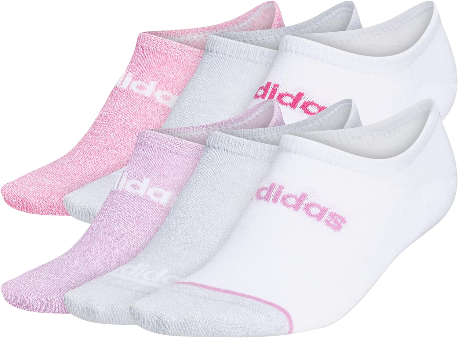 adidas Super 6 Pair No Show Socks Womens