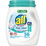 All Free Clear Odor Relief Laundry Detergent Pacs (6.4 oz)