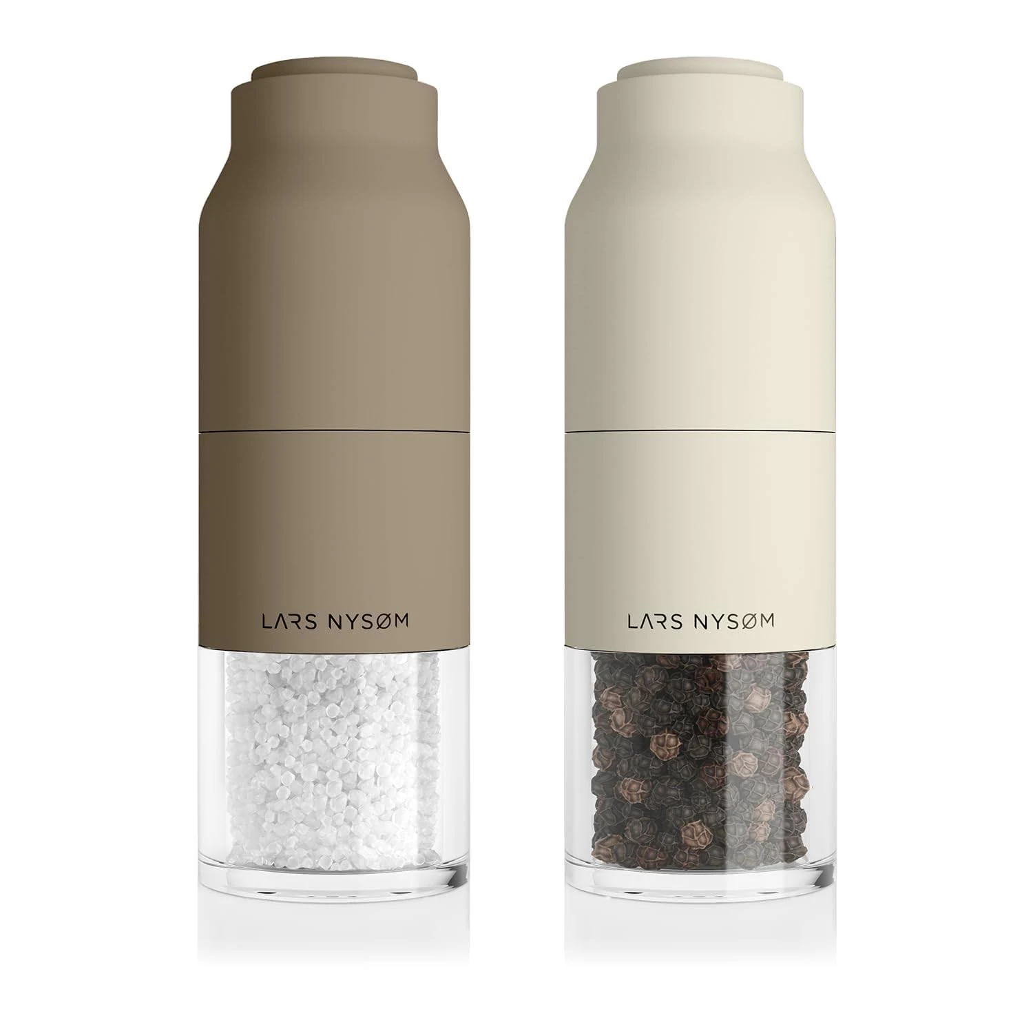 Lars NYSØM Stainless Steel Salt and Pepper Mill Set with Adjustable Ceramic ...