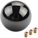 Dewhel JDM Gun-Black Nickel Round Shift Knob for Both Manual or Automatic Fit ...