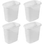 Rubbermaid 6 Quart Bedroom, Bathroom, and Office Wastebasket Trash Can (4 Pack)