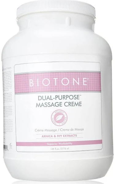 Biotone Unscented Dual-Purpose Massage Creme, 1 Gallon Jar