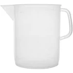 Eisco Labs 5 Liter Polypropylene Beaker with Handle and Spout, 250ml Graduations