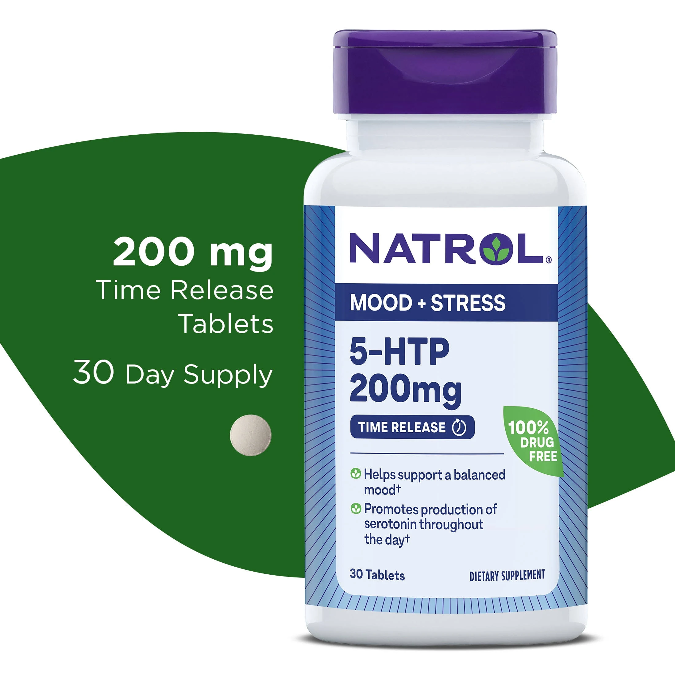 Natrol 5-htp Tr Time Release - 200 Mg - 30 Tablets