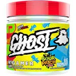 Ghost Gamer: Energy and Focus Support Formula - 40 Servings, Sour Patch Kids Blue Raspberry - Brain-Boosting Nootropics & Natural Caffeine for